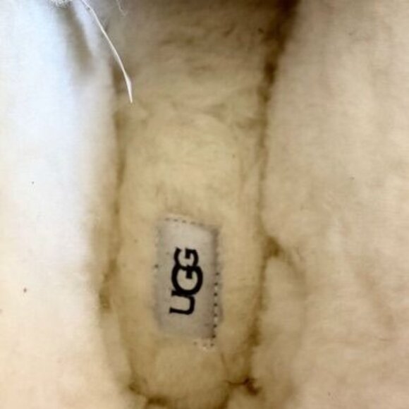 UGG Neumel Chopd White Pebble Leather Chukka Ankle Boots Shearling Lined Mens 11 - Picture 11 of 16